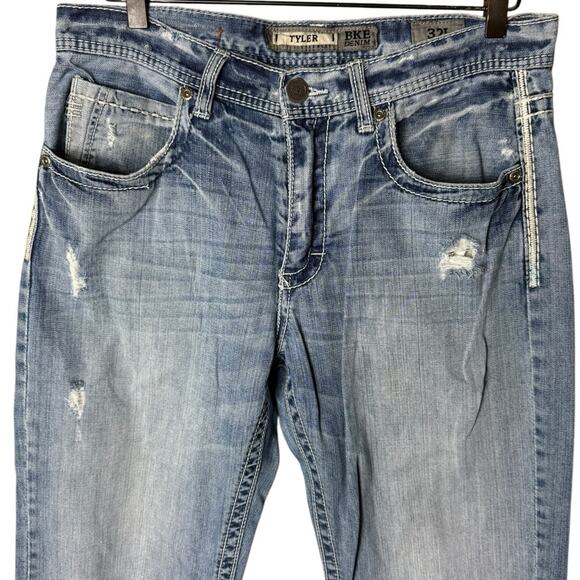 BKE Men’s Sz 32 Long Tyler Straight Leg Jeans - Picture 2 of 6